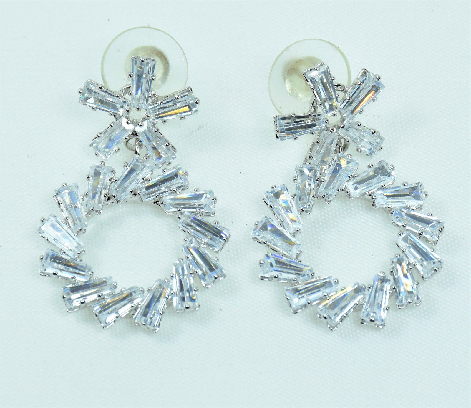 Σκουλαρίκι κρίκος Cubic zirconia crystal  by Siel Gems